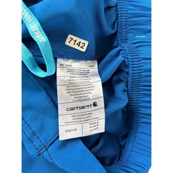 Carhartt Force Womens Petite small Scrub Pants In Bright Blue - Picture 2 of 8